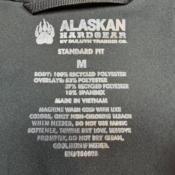 Alaskan Hardgear Duluth Trading Quarter Zip Pullover Men's Medium Black Gray EUC - Picture 3 of 7